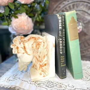 vintage Horse head Marble book End Alabama clay